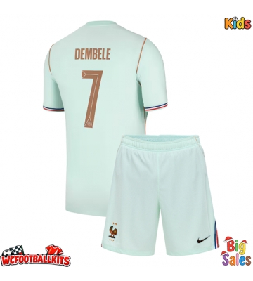 France Ousmane Dembele #7 Replica Away Stadium Kit for Kids World Cup 2026 Short Sleeve (+ pants)